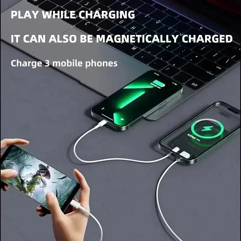 100000mAh Wireless Magnetic Power Bank Fast Charger For Magsafe Portable Auxiliary Battery Pack For iphone Huawei Samsung 2025