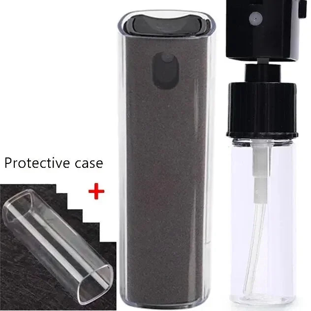 2 in 1 Microfiber Screen Cleaner Spray Bottle with Cloth for Mobile Phone Tablet Computer Touch Screen Dust Removal Wipes Set