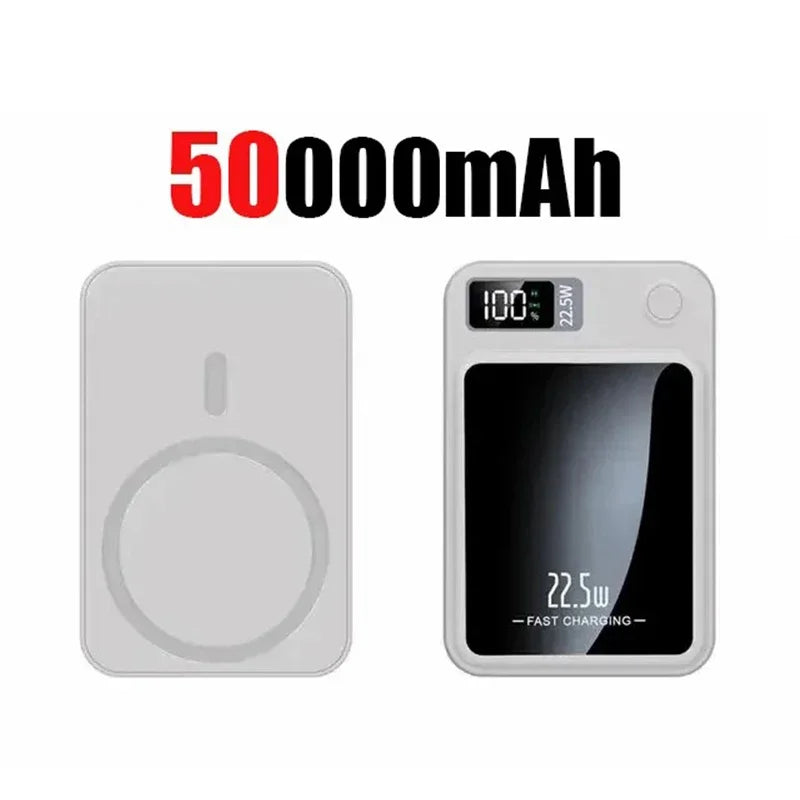 100000mAh Wireless Magnetic Power Bank Fast Charger For Magsafe Portable Auxiliary Battery Pack For iphone Huawei Samsung 2025