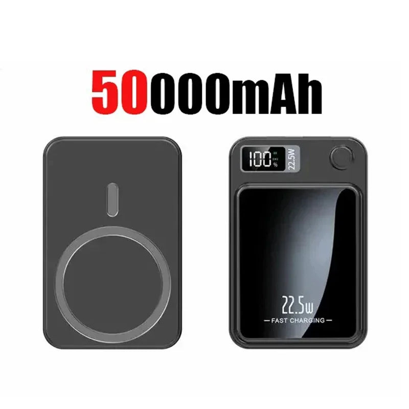 100000mAh Wireless Magnetic Power Bank Fast Charger For Magsafe Portable Auxiliary Battery Pack For iphone Huawei Samsung 2025