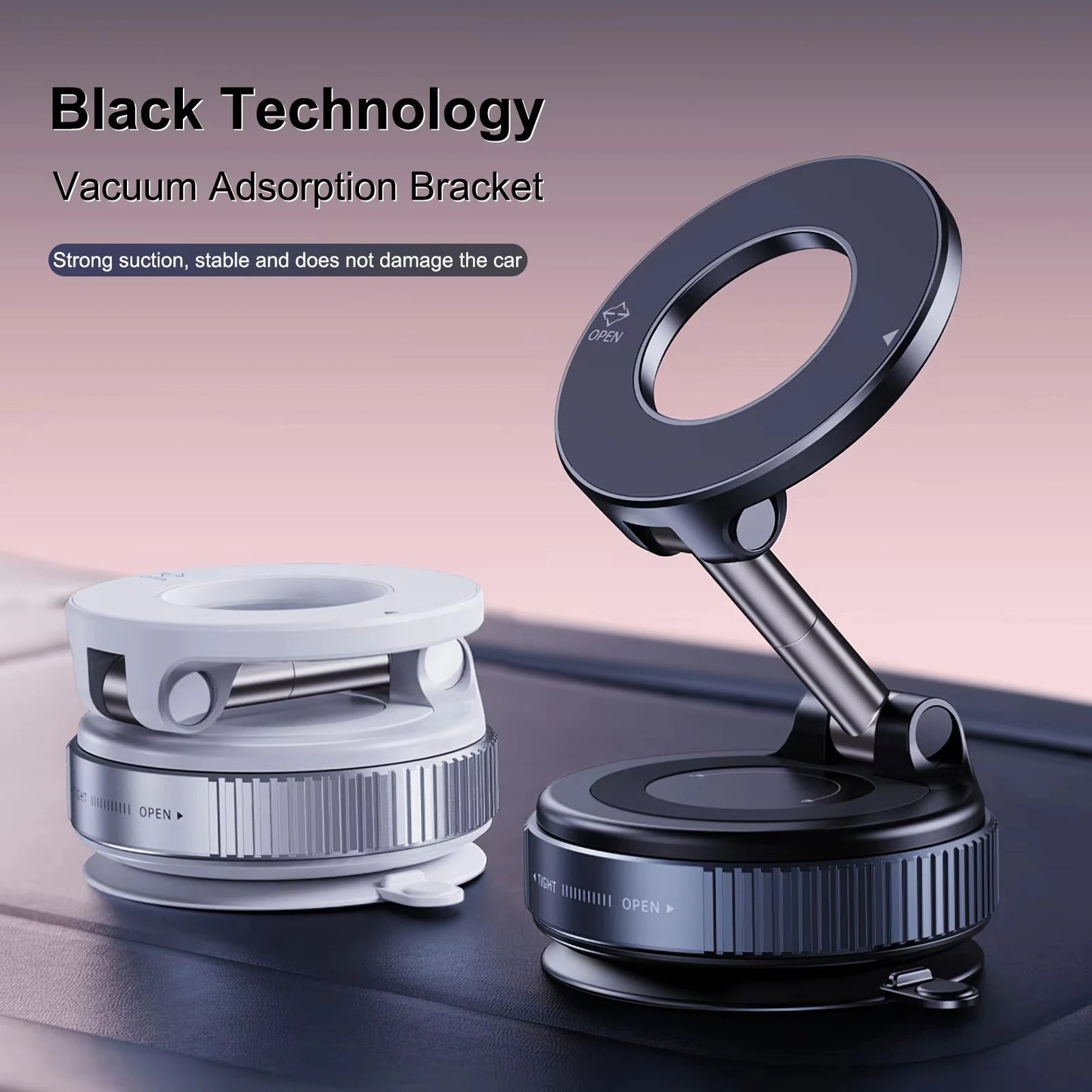 Magnetic Car Mount Strong Magnetic 360° Rotation Foldable Phone Holder For Cell Phone For iphone 12 13 14 15 16 Live Streaming 