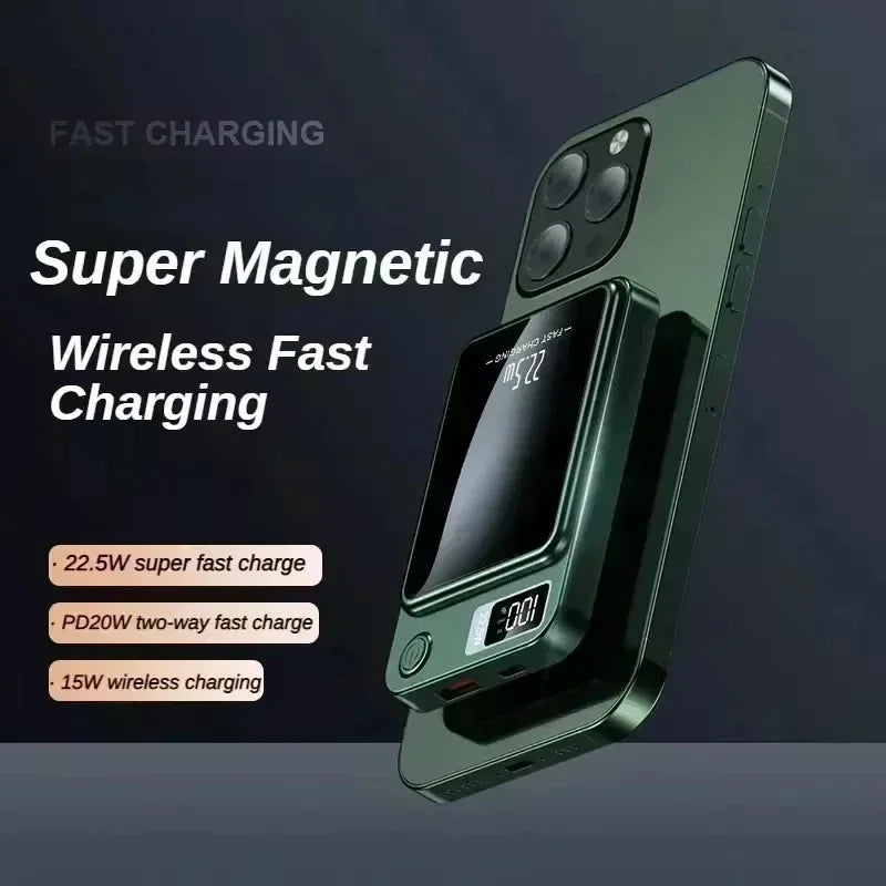 100000mAh Wireless Magnetic Power Bank Fast Charger For Magsafe Portable Auxiliary Battery Pack For iphone Huawei Samsung 2025
